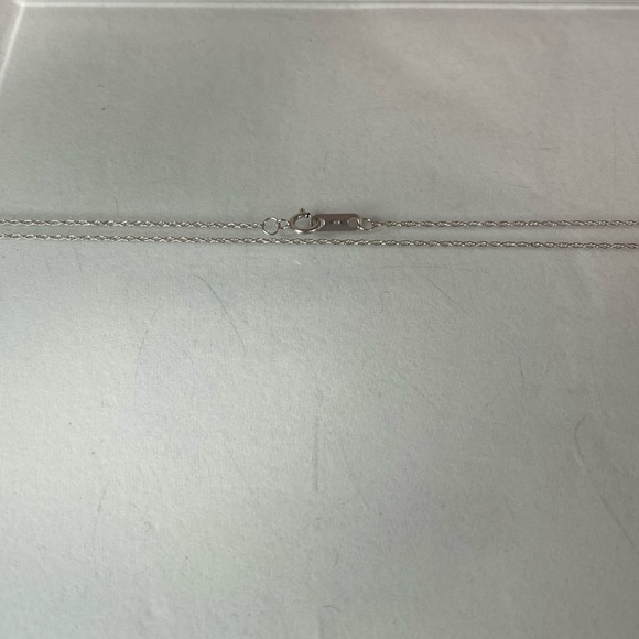 14K WHITE GOLD chain necklace 18” REAL GOLD - Picture 4 of 10